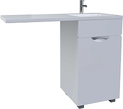Stella Polare Мебель для ванной Кэтрин 110 R под стиральную машину с б/к белая – фотография-4